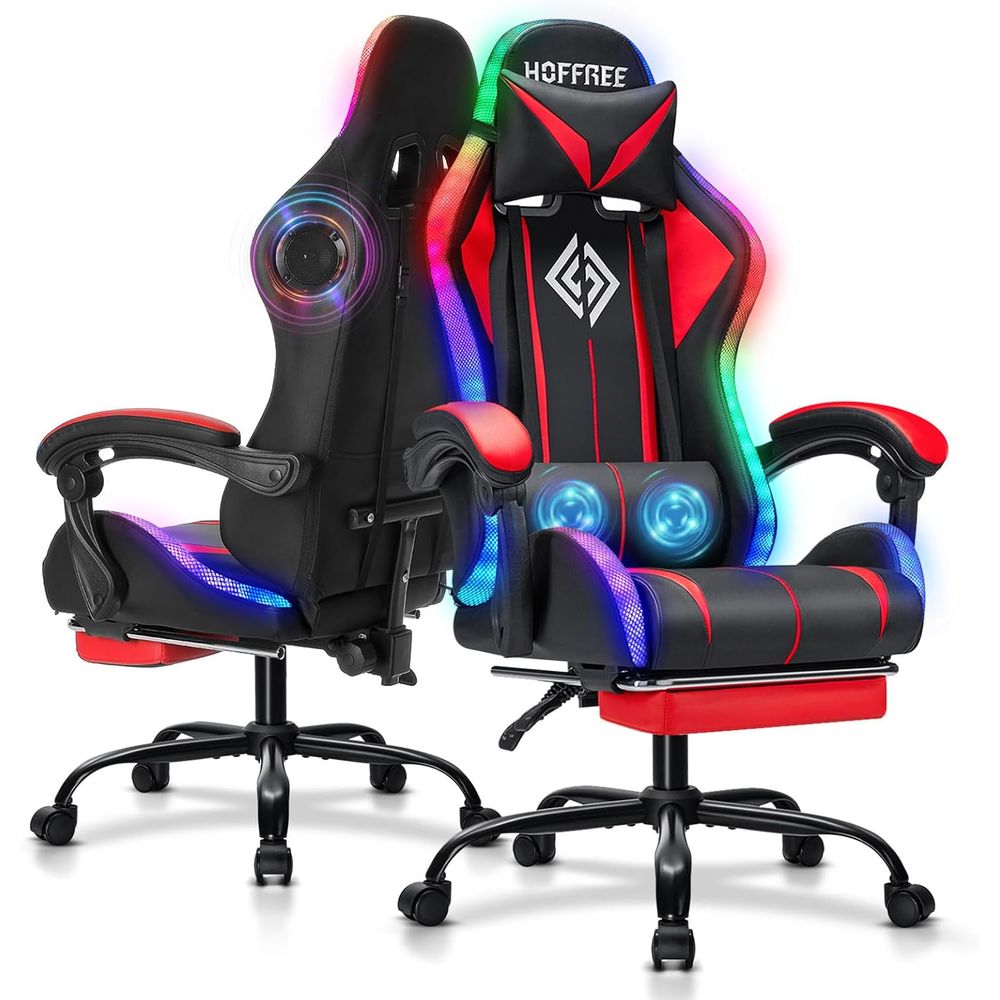 كرسي ألعاب RGB مع سماعات بلوتو - مراجعة Video Games وسعره