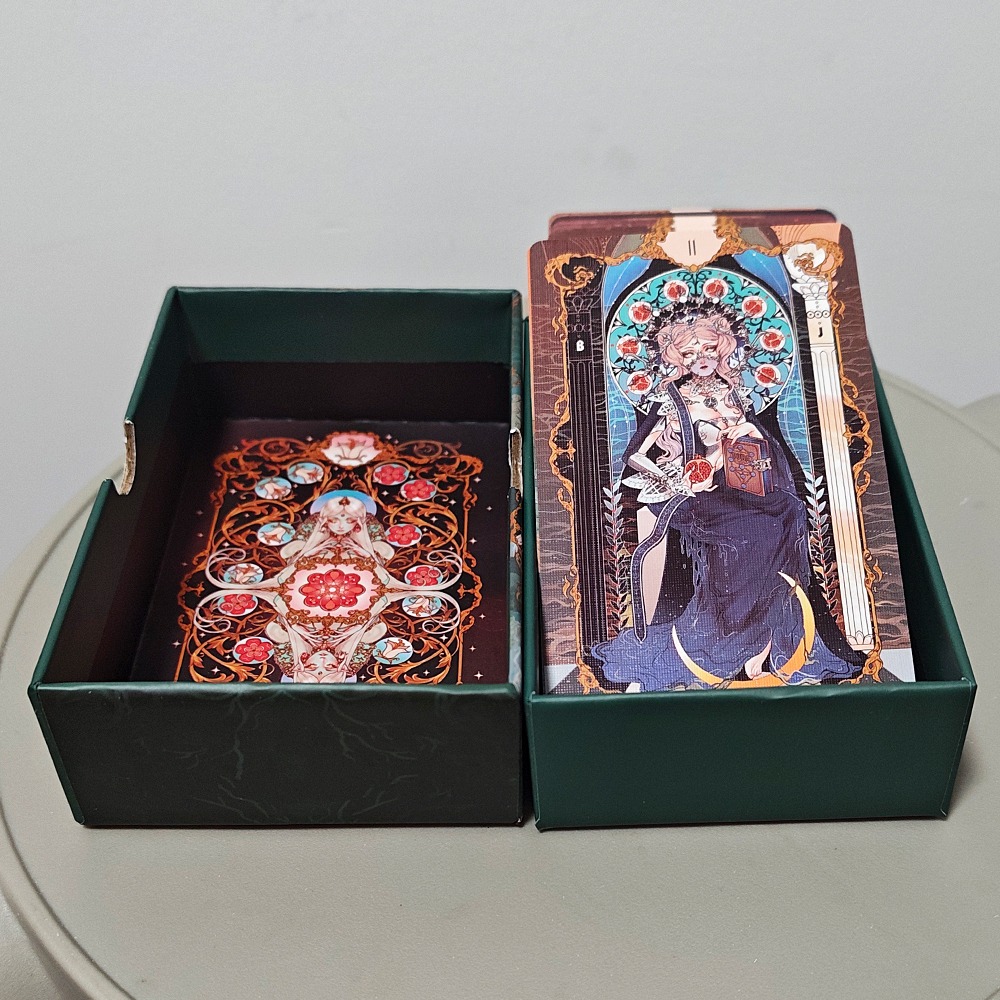 بطاقات تاروت آرت نوفو مزدوجة ا - مراجعة Tarot Cards Deck With Guidebook وسعره